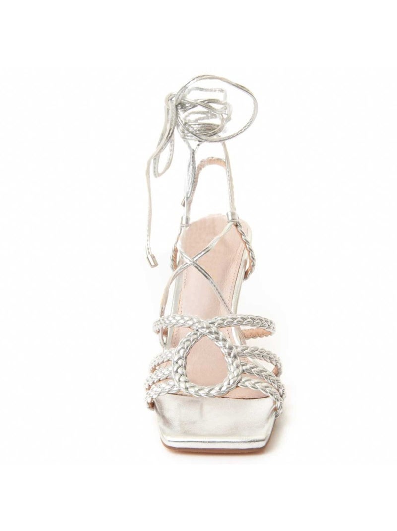 Sandale à Talons Matériel Synthétique Montevita Argent - Kiabi