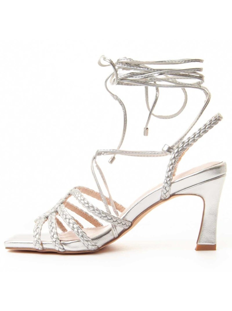 Sandale à Talons Matériel Synthétique Montevita Argent - Kiabi