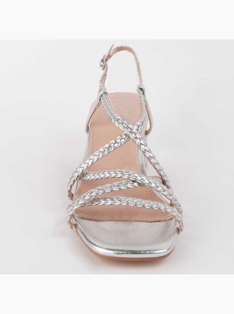 Sandale à Talons Matériel Synthétique Montevita Argent - Kiabi
