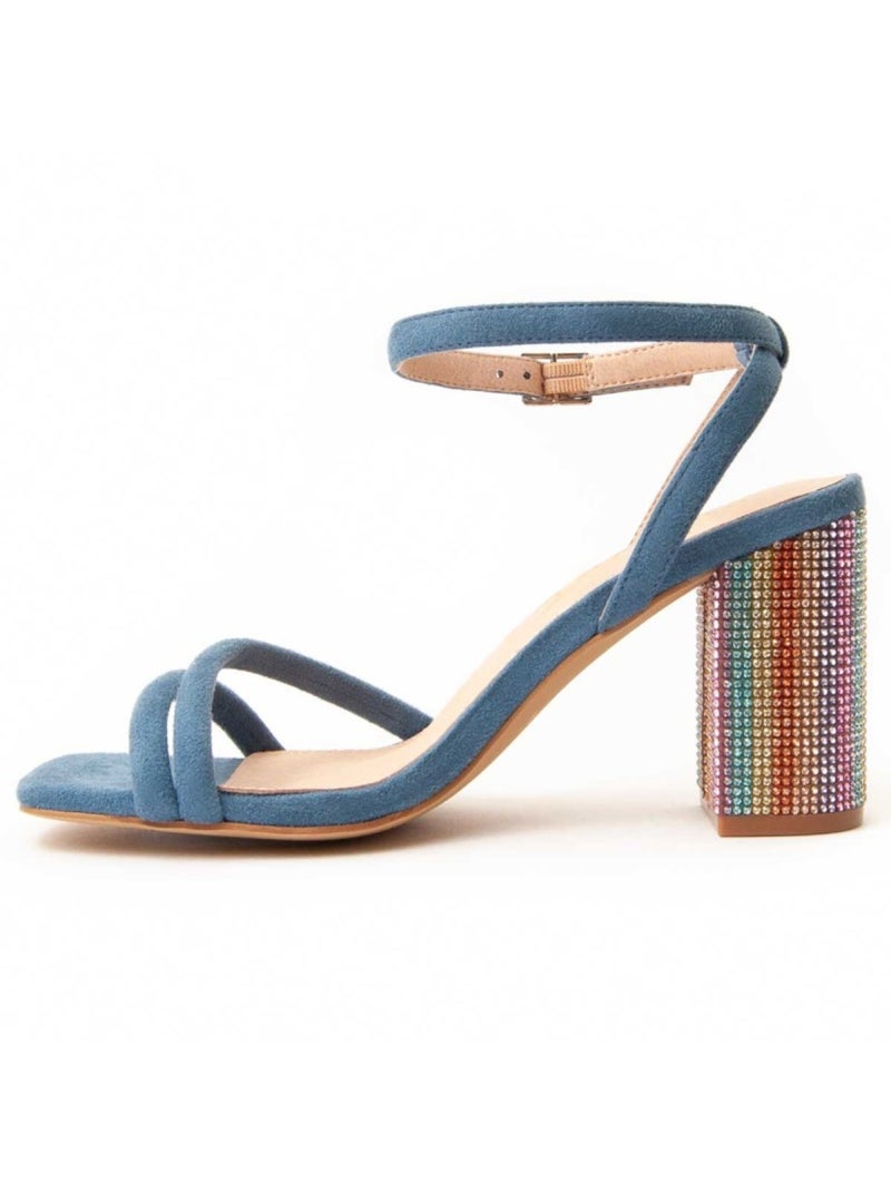 Sandale à Talons Matériel Synthétique Montevita Bleu - Kiabi