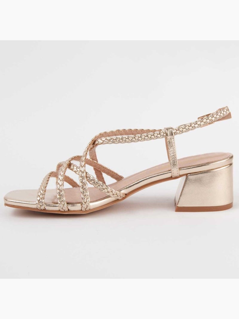 Sandale à Talons Matériel Synthétique Montevita Doré/or - Kiabi