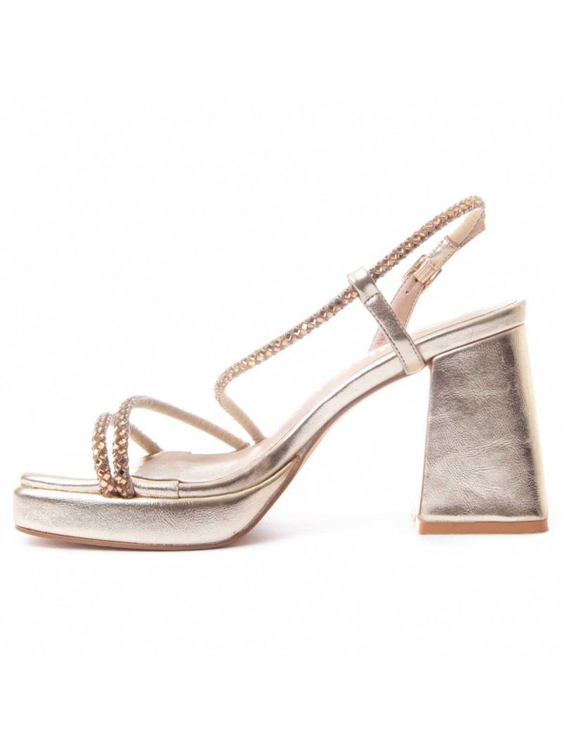 Sandale à Talons Matériel Synthétique Montevita Doré/or - Kiabi