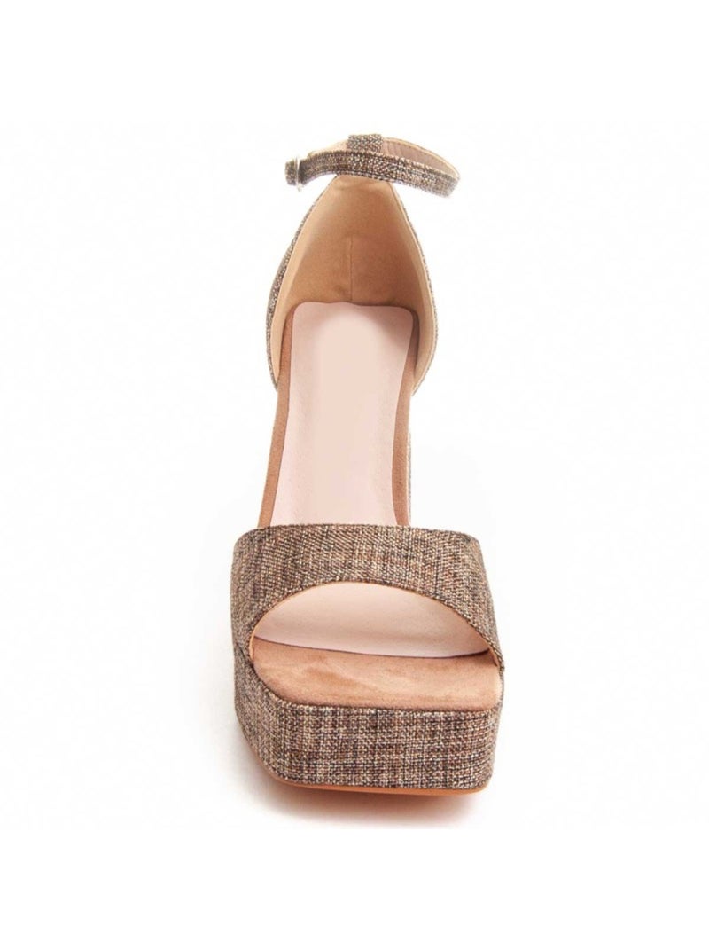 Sandale à Talons Matériel Synthétique Montevita Marron - Kiabi