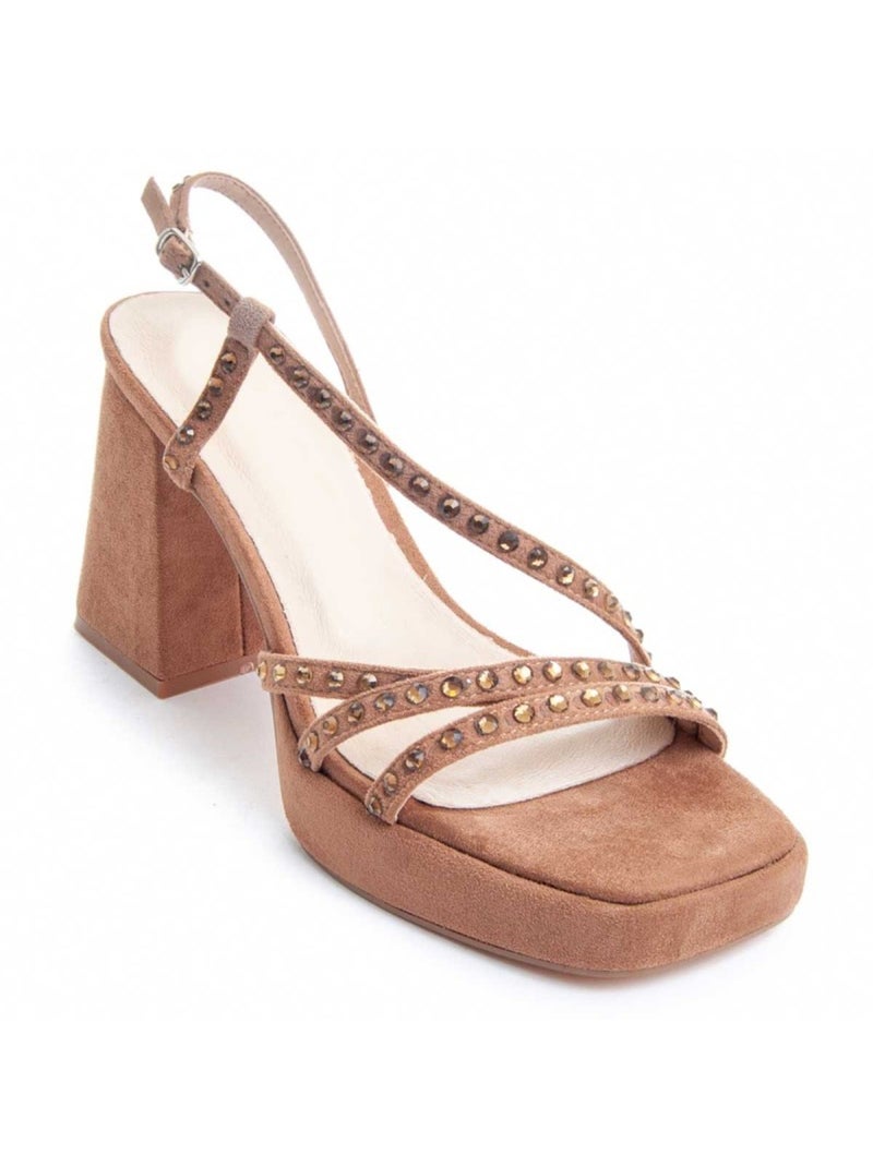 Sandale à Talons Matériel Synthétique Montevita Marron - Kiabi