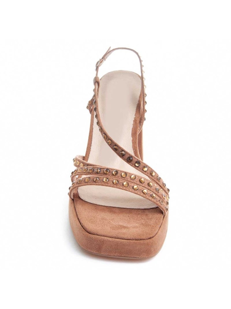 Sandale à Talons Matériel Synthétique Montevita Marron - Kiabi