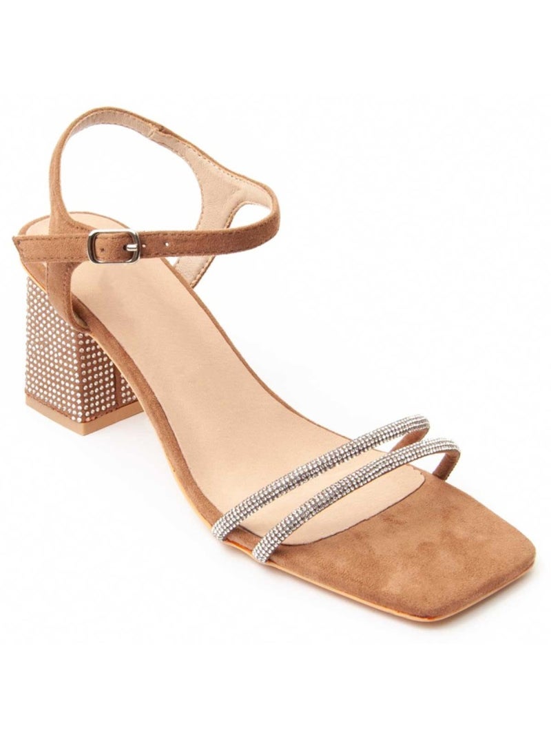 Sandale à Talons Matériel Synthétique Montevita Marron - Kiabi