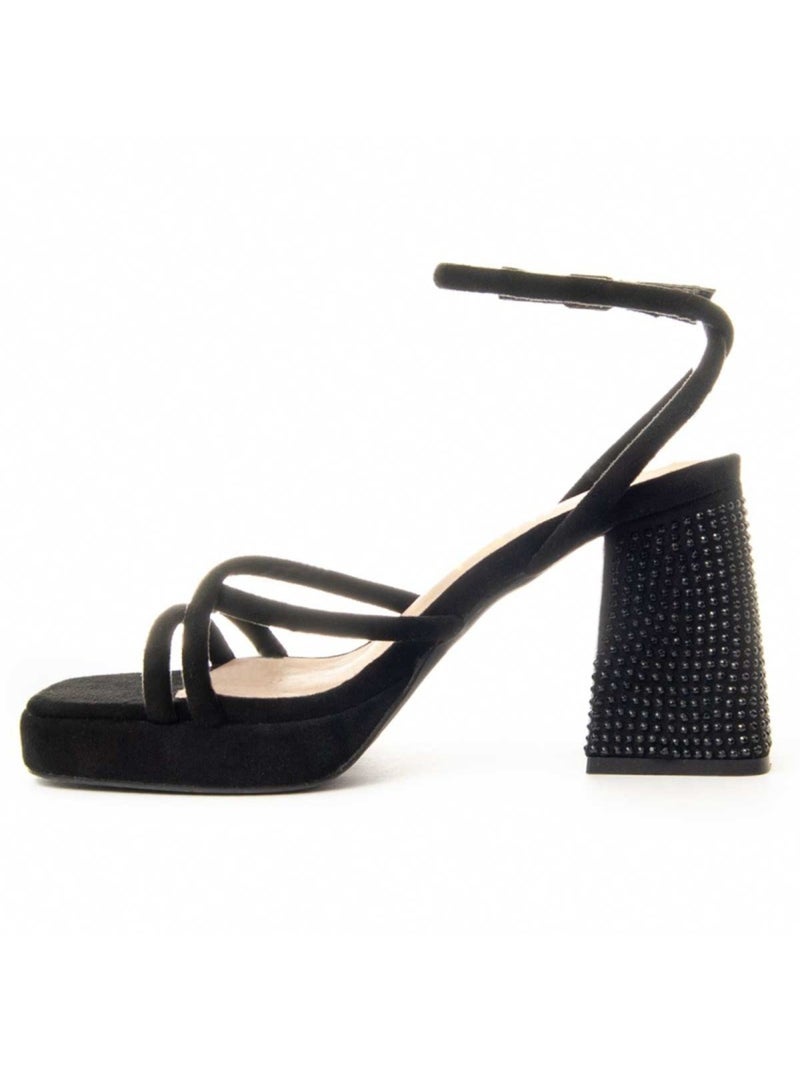 Sandale à Talons Matériel Synthétique Montevita Noir - Kiabi