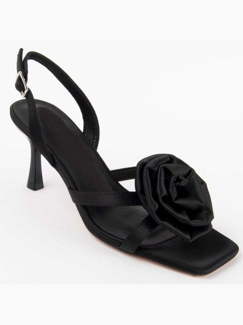 Sandale à Talons Matériel Synthétique Montevita Noir - Kiabi