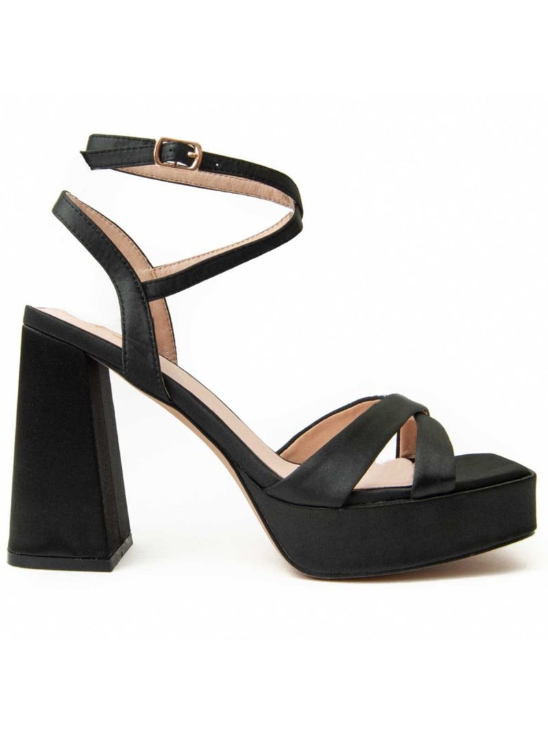 Sandale à Talons Matériel Synthétique Montevita Noir - Kiabi