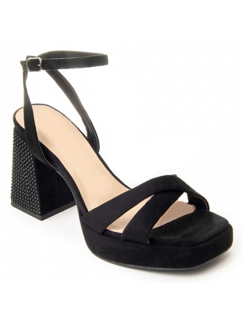 Sandale à Talons Matériel Synthétique Montevita Noir - Kiabi