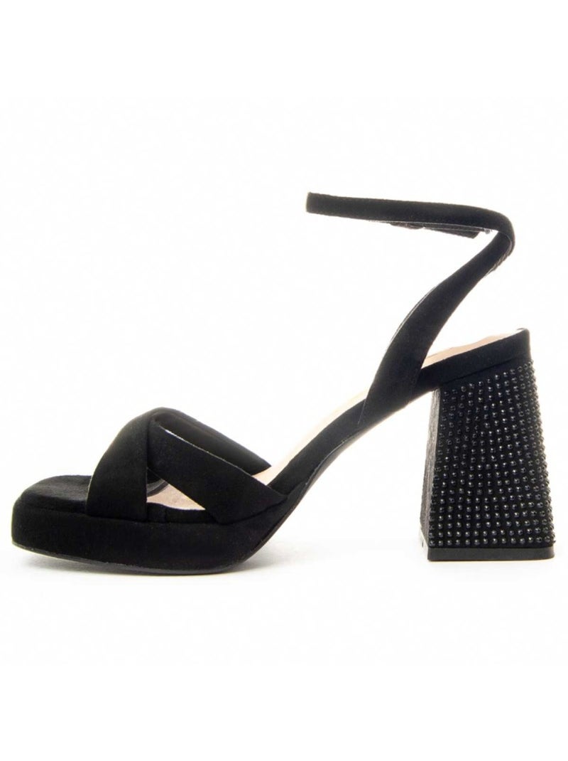 Sandale à Talons Matériel Synthétique Montevita Noir - Kiabi