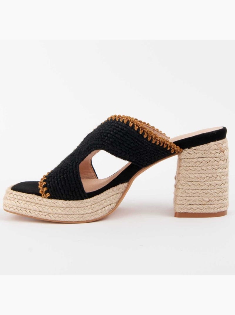Sandale à Talons Matériel Synthétique Montevita Noir - Kiabi