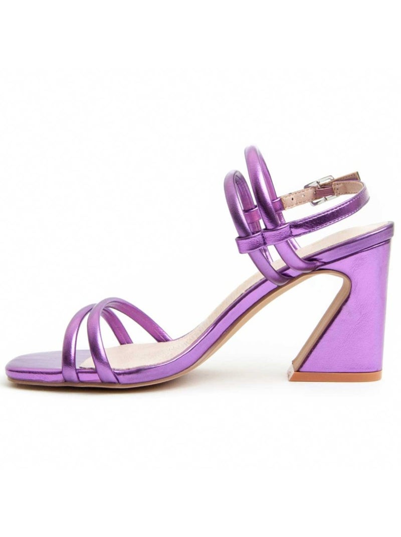 Sandale à Talons Matériel Synthétique Montevita Violet - Kiabi