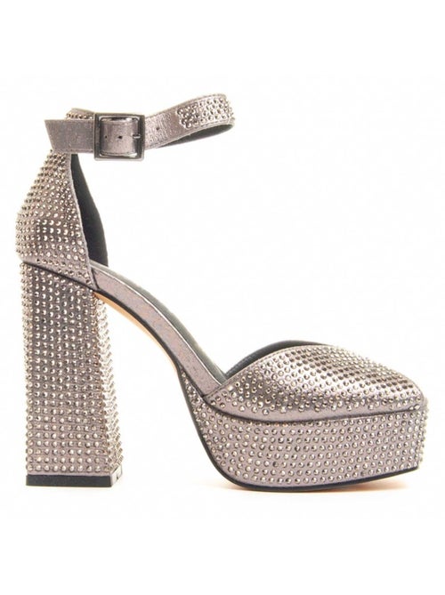 Sandale à Talons Matière Synthétique Et Textile Montevita - Kiabi