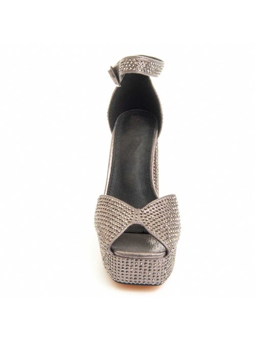 Sandale à Talons Matière Synthétique Et Textile Montevita - Kiabi