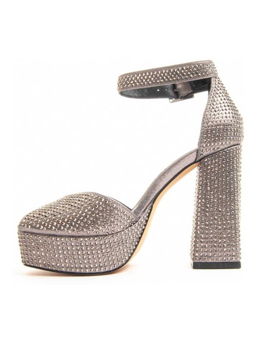Sandale à Talons Matière Synthétique Et Textile Montevita - Kiabi