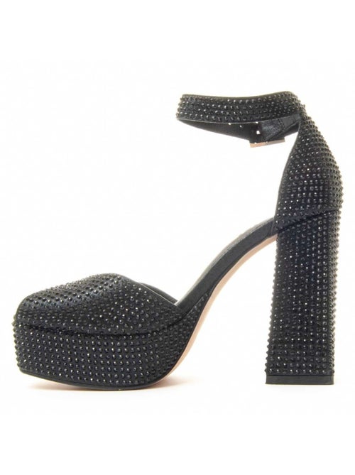 Sandale à Talons Matière Synthétique Et Textile Montevita - Kiabi