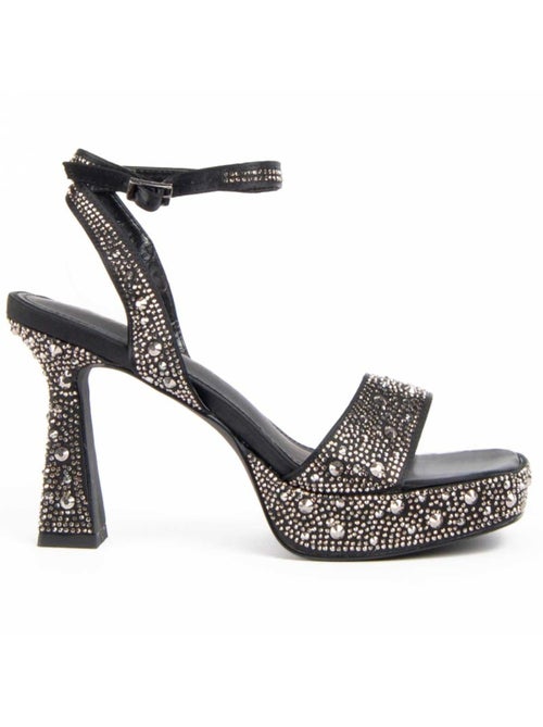 Sandale à Talons Matière Synthétique Et Textile Montevita - Kiabi