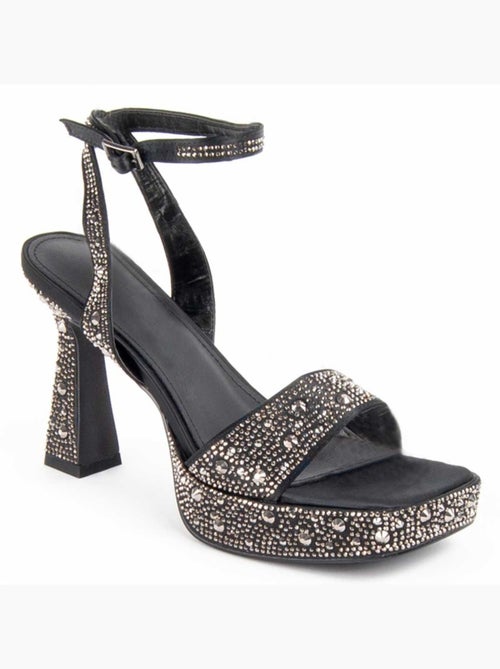 Sandale à Talons Matière Synthétique Et Textile Montevita - Kiabi