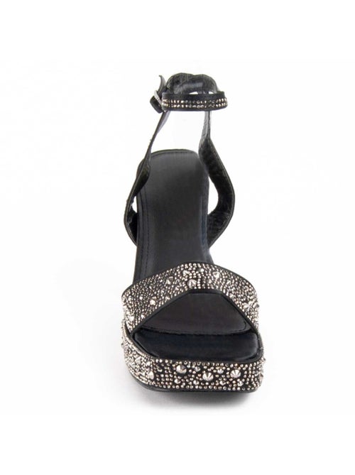 Sandale à Talons Matière Synthétique Et Textile Montevita - Kiabi
