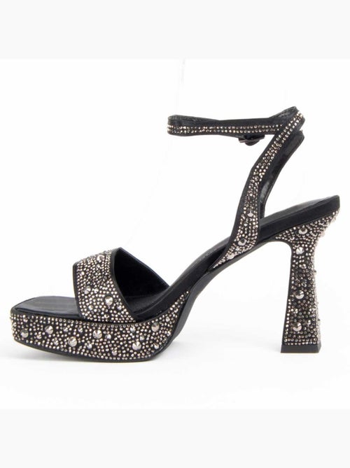Sandale à Talons Matière Synthétique Et Textile Montevita - Kiabi