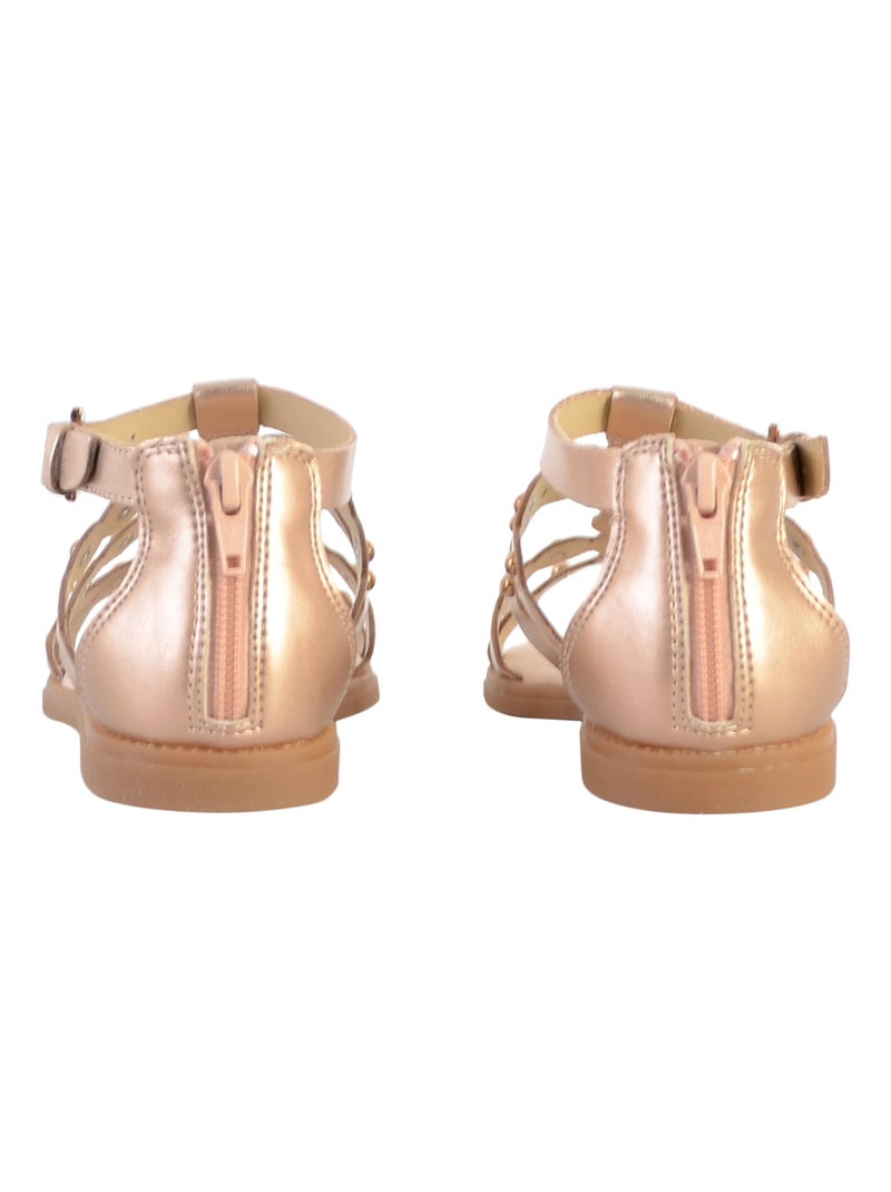 Sandale à Zip Plate Geox Enfant Karly Beige - Kiabi