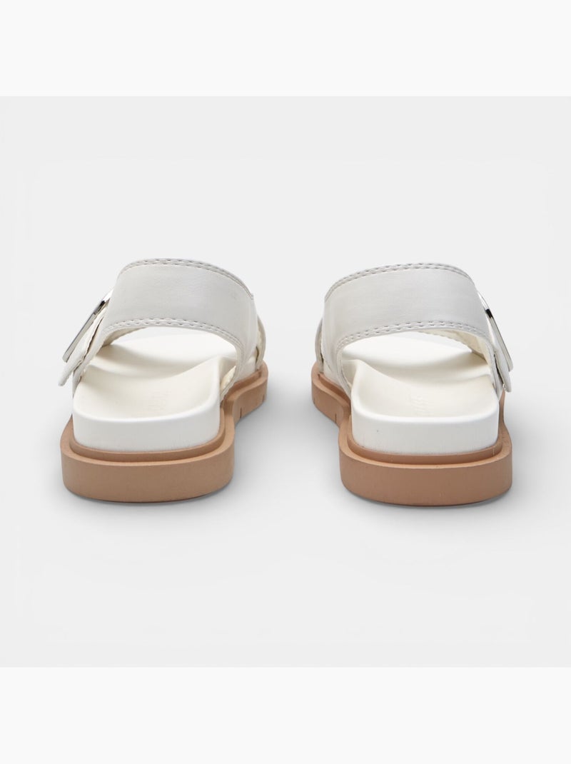 Sandale avec bride croisée Bata Beige - Kiabi