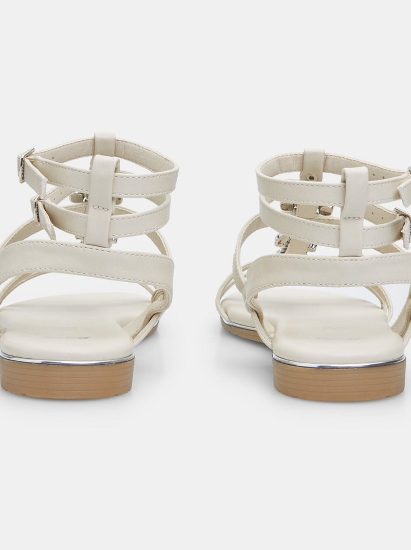 Sandale avec lanière BATA Beige - Kiabi