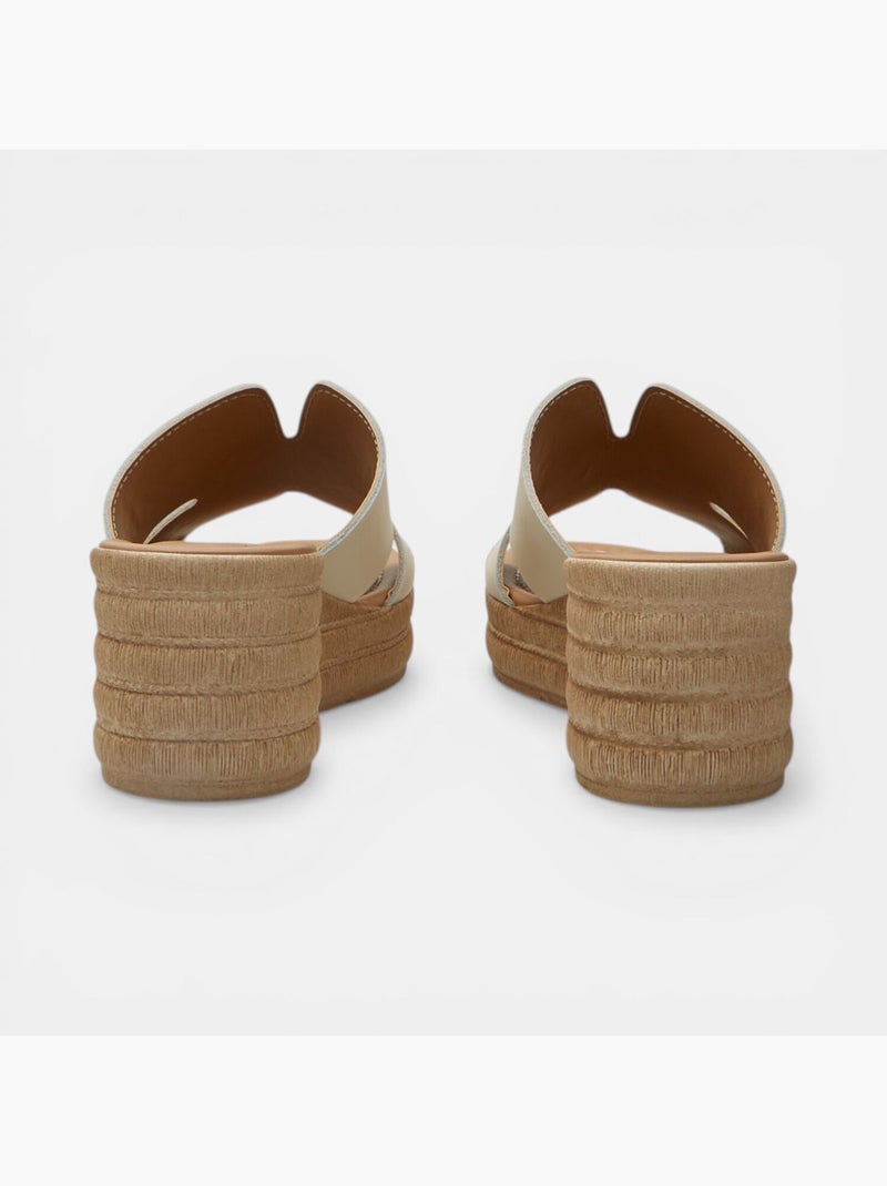 Sandale avec plateforme et bride Bata Blanc - Kiabi
