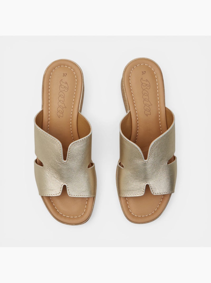 Sandale avec plateforme et bride Bata Doré/or - Kiabi