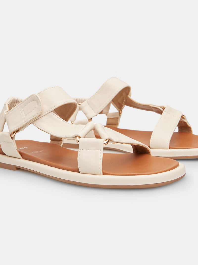 Sandale avec sangle BATA Beige - Kiabi