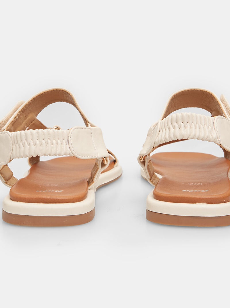 Sandale avec sangle BATA Beige - Kiabi