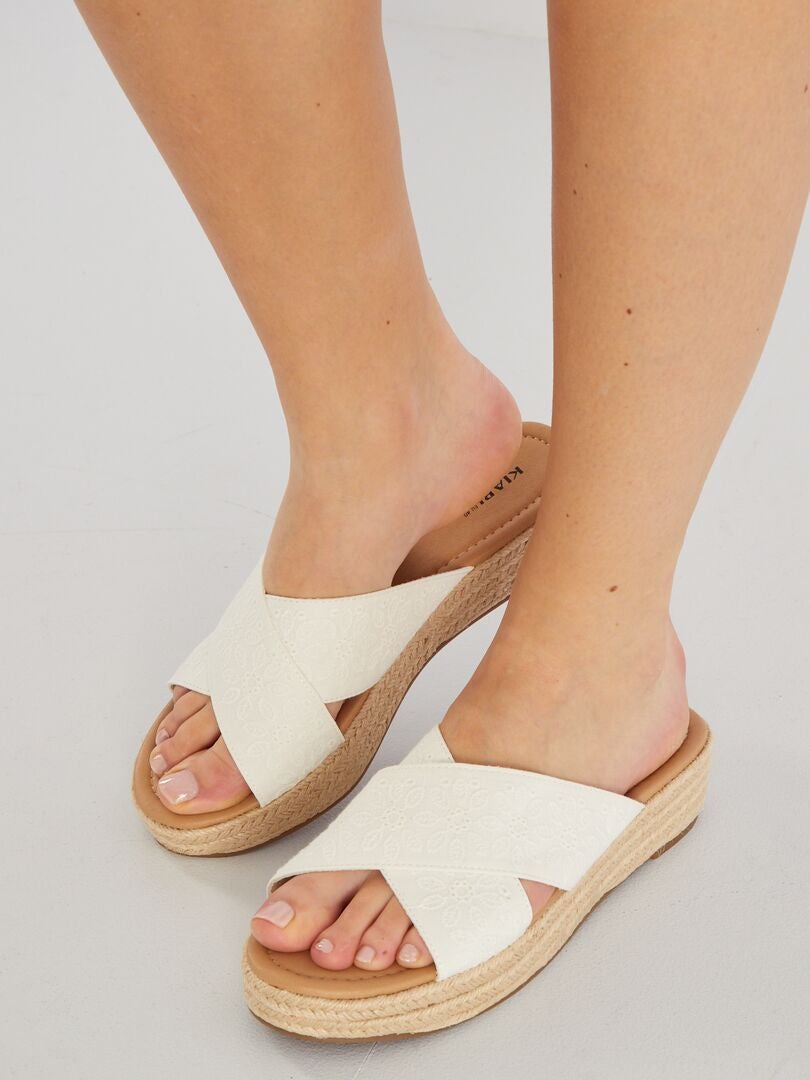 Sandale avec semelle compensée BEIGE - Kiabi