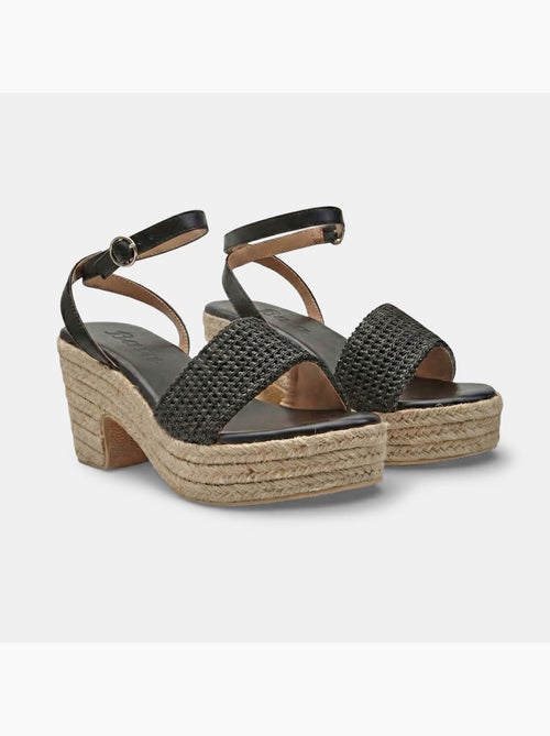 Sandale avec semelle compensée et bride à la cheville Bata - Kiabi