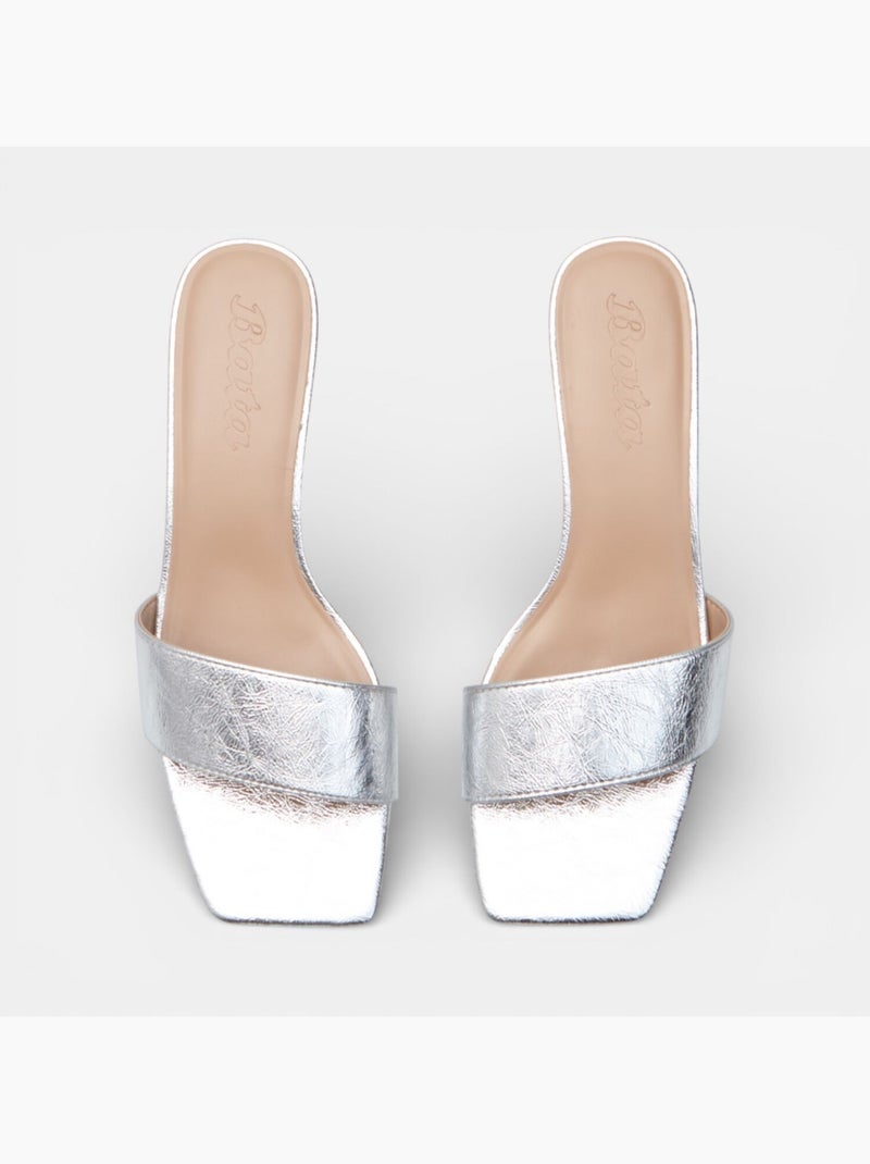 Sandale avec talon Bata Argent - Kiabi