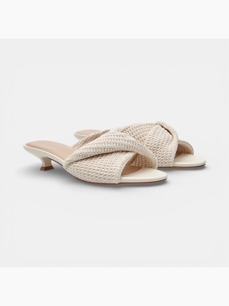 Sandale avec talon Bata Beige - Kiabi