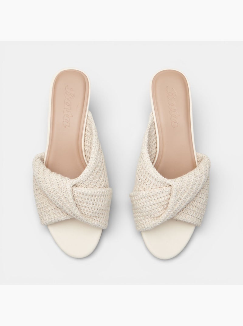 Sandale avec talon Bata Beige - Kiabi