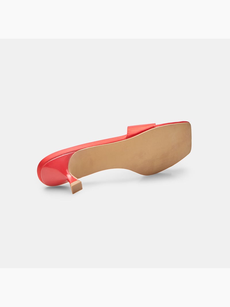 Sandale avec talon Bata Rouge - Kiabi