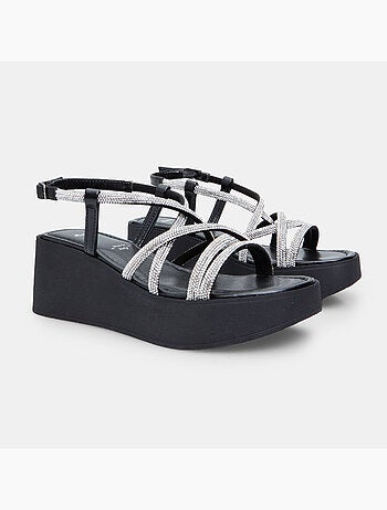 Sandale avec talon compensé de 6 cm BATA