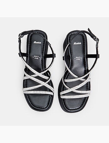 Sandale avec talon compensé de 6 cm BATA