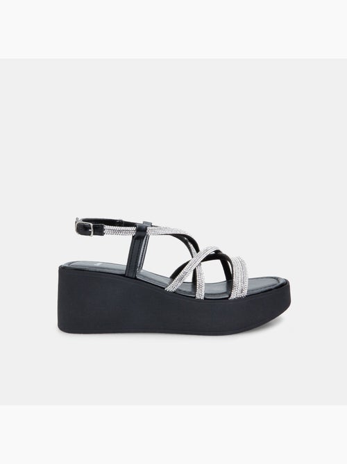 Sandale avec talon compensé de 6 cm BATA - Kiabi Sandale avec talon compensé de 6 cm BATA - Kiabi