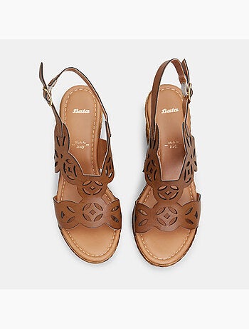 Sandale avec talon compensé de 8 cm BATA