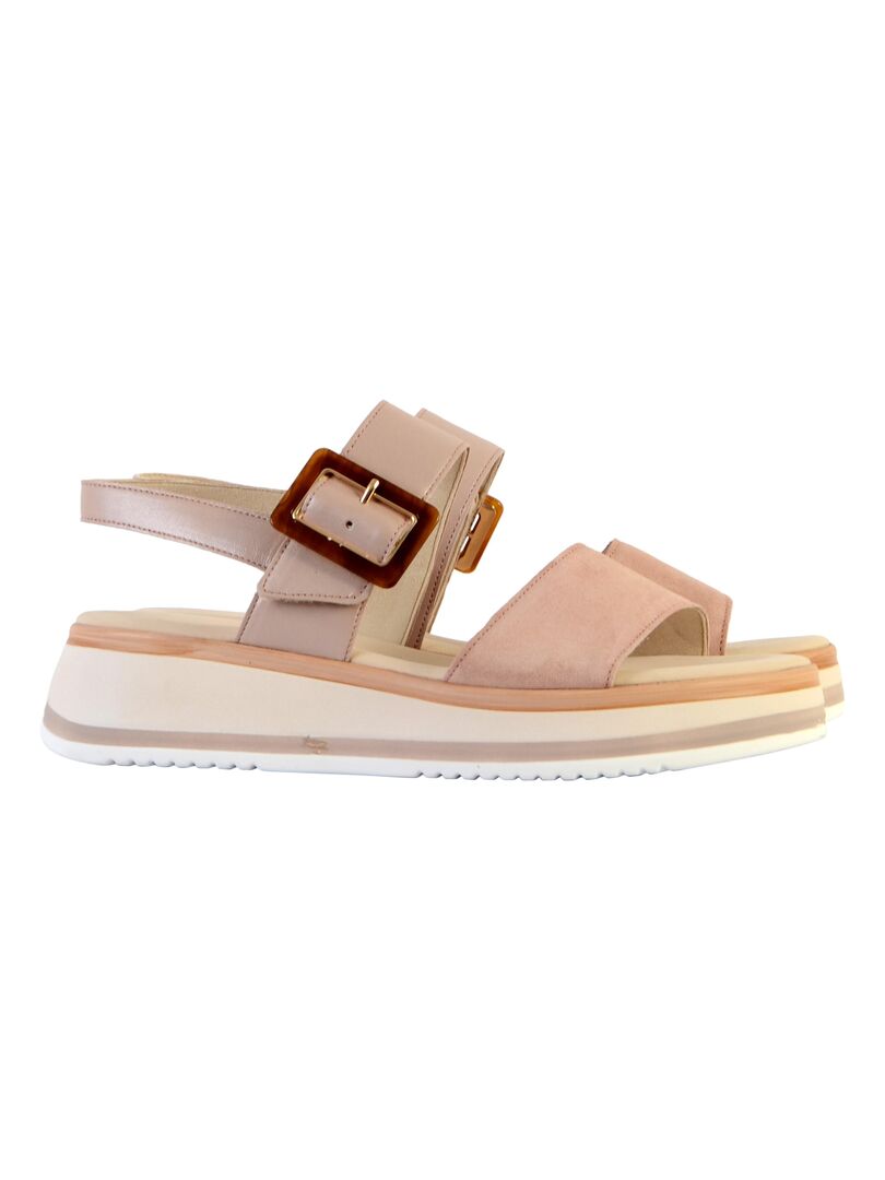 Sandales Plates Noos Icon Femme - Taille 8UK (41EU) - Cuir - Couleur Bronze Neuves