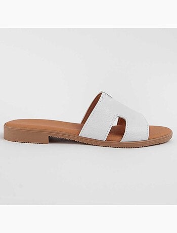 Sandale Basse Cuir Naturel Purapiel