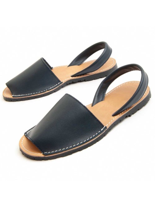 Sandale Basse Cuir Naturel Purapiel - Kiabi
