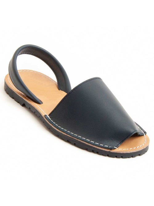 Sandale Basse Cuir Naturel Purapiel - Kiabi
