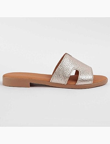 Sandale Basse Cuir Naturel Purapiel