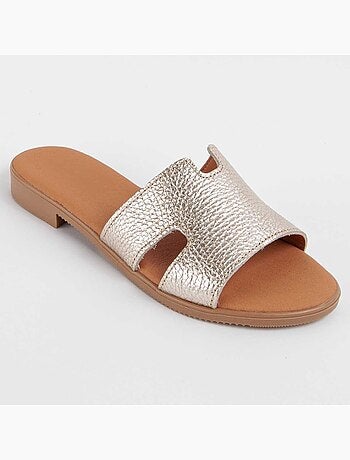 Sandale Basse Cuir Naturel Purapiel