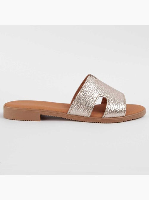 Sandale Basse Cuir Naturel Purapiel - Kiabi
