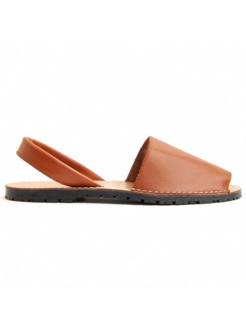 Sandale Basse Cuir Naturel Purapiel - Kiabi
